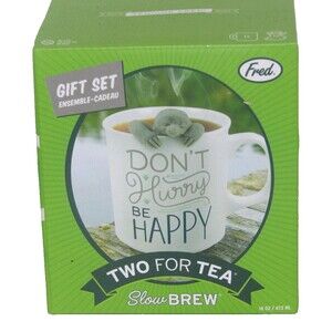 Genuine Fred Sloth TWO FOR TEA Infuser and Mug Gift Set Slow Brew Sloth